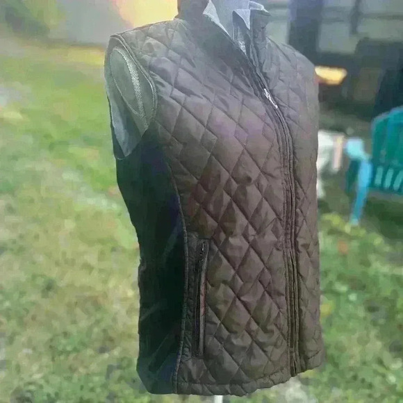 Serac women’s quilted vest. Size XL. Brown and cream. Serac brand vest. Fall - Picture 2 of 9